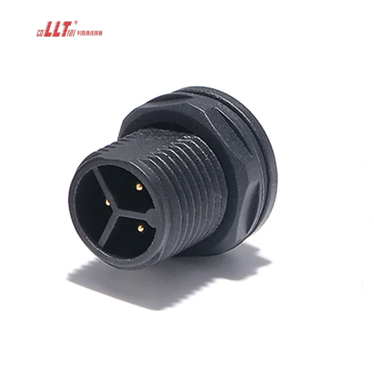 Lilutong DC AC  Power Circular Panel Mount 3pin Waterproof Connector M16 detail 2