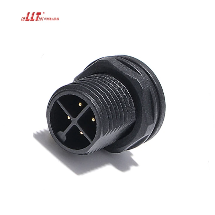 LLT IP68 Waterproof Outdoor Panel Connector M16 4pin  Plastic  Electrical Wire  Led Light Panel Connector detail 5