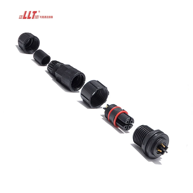 LLT IP68 Waterproof Outdoor Panel Connector M16 4pin  Plastic  Electrical Wire  Led Light Panel Connector detail 6