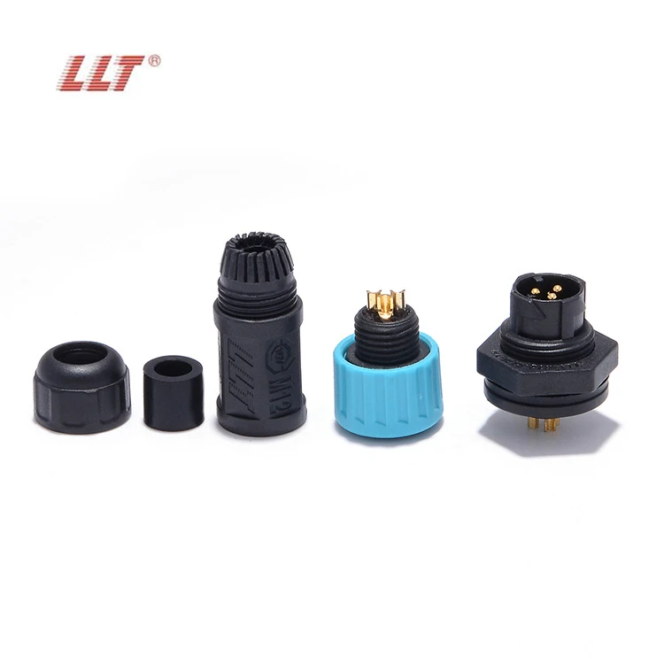 M12 Front Panel 3Pin Push Lock Connector detail 4