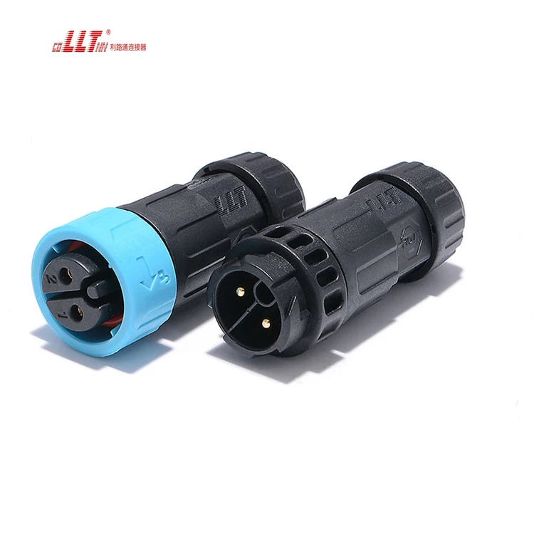 Lilutong M19 600V 20A 2Pin Assembly Connector Male Female Waterproof LED Outdoor Lighting Power Connector thumbnail