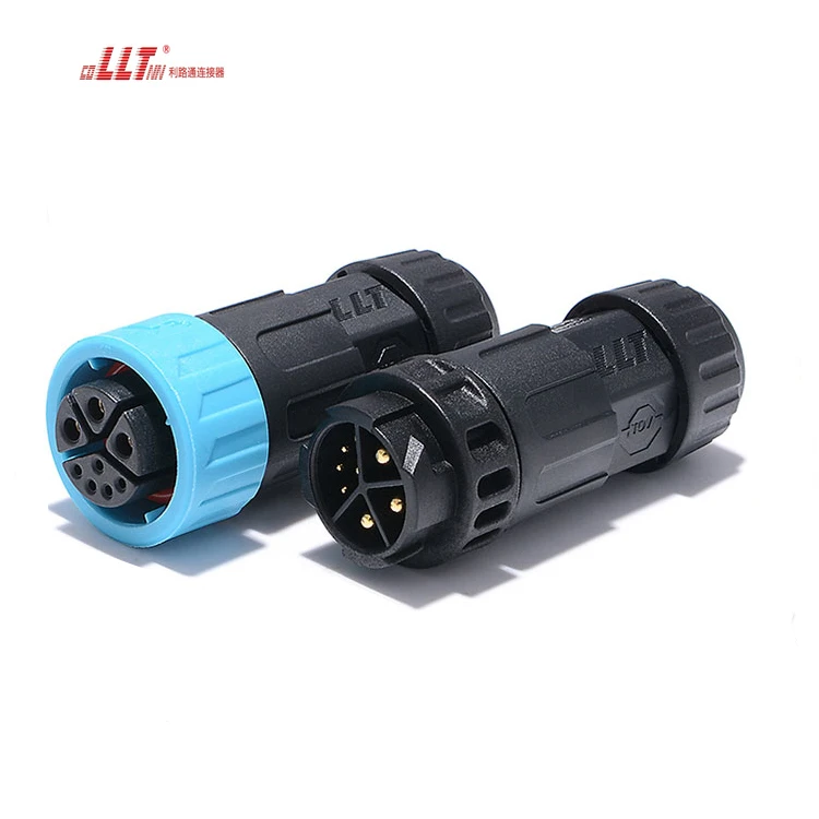 LLT Power and signal 3+5pin Electrical Push Lock IP68 Waterproof Wire Connector detail 2
