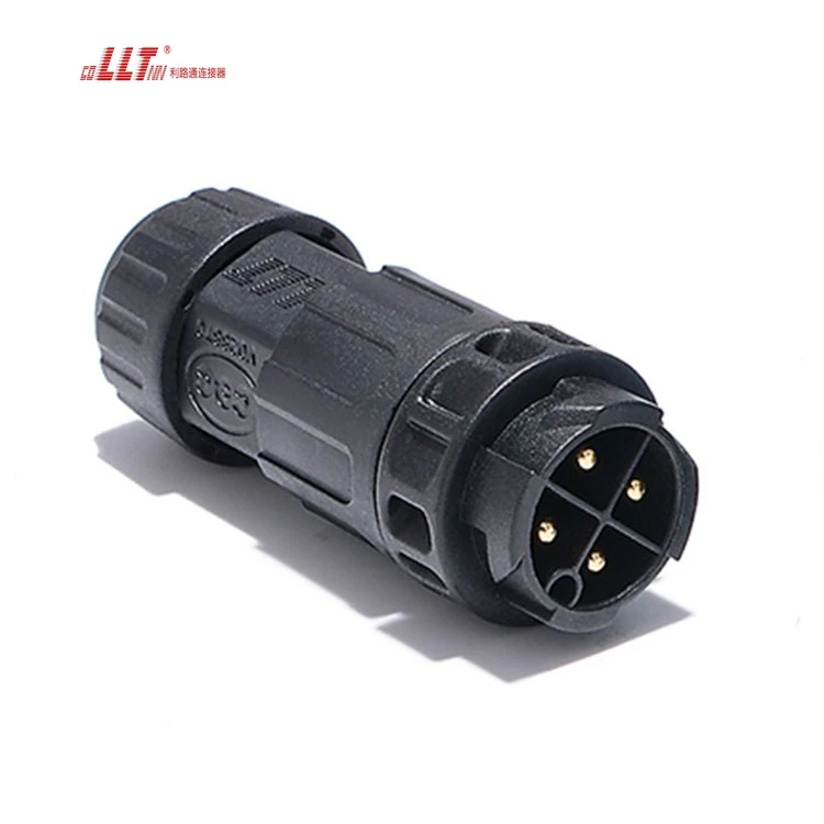 M19 LLT Factory 4Pin Round Plug  Ip67 Ip68 Waterproof Electrical Ac Connector for the Solar Inverter detail 4