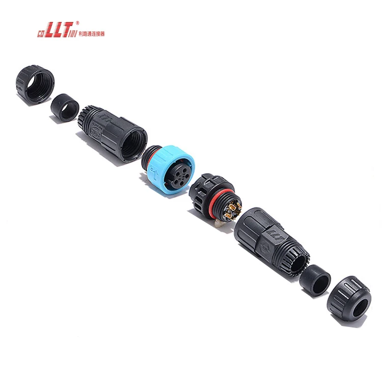 Lilutong M19 5pin Automotive Connector Male Female Electrical  IP68 Waterproof Power Led Light Connector detail 3