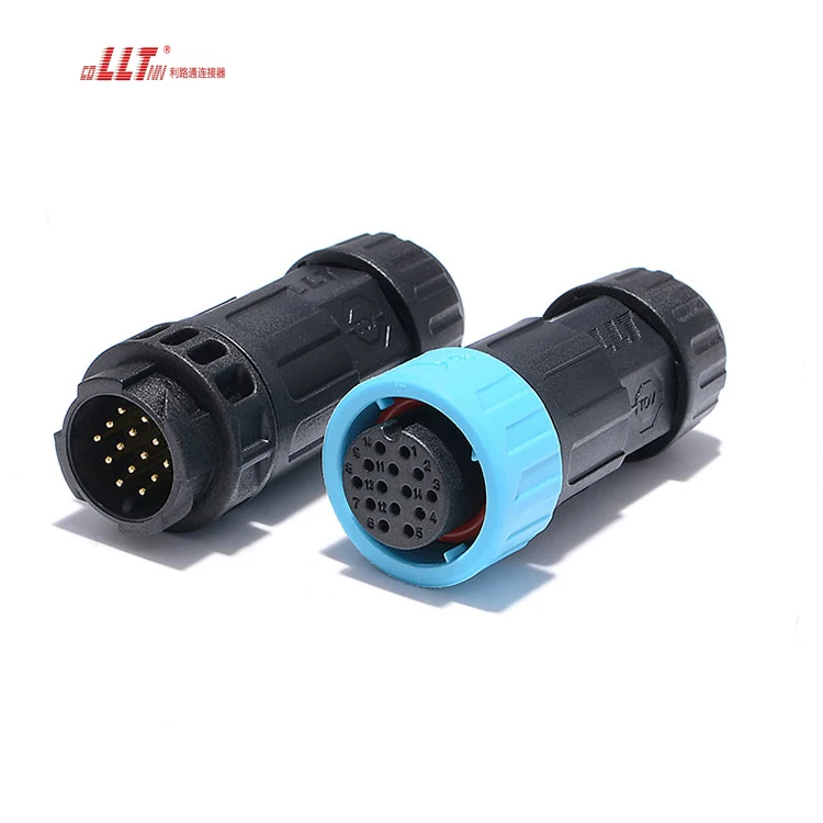 Lilutong M19 14pin electrical cable signal IP68 watertight connector thumbnail