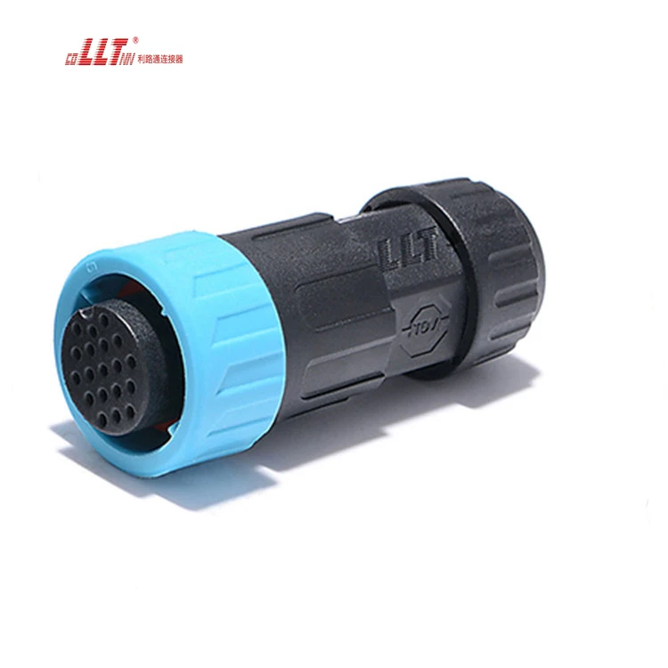 LLT M19 110V 5A 18 Pin  IP68 Waterproof Connector Docking Welding Quick Male Female Aviation Cable Wire Connector detail 3