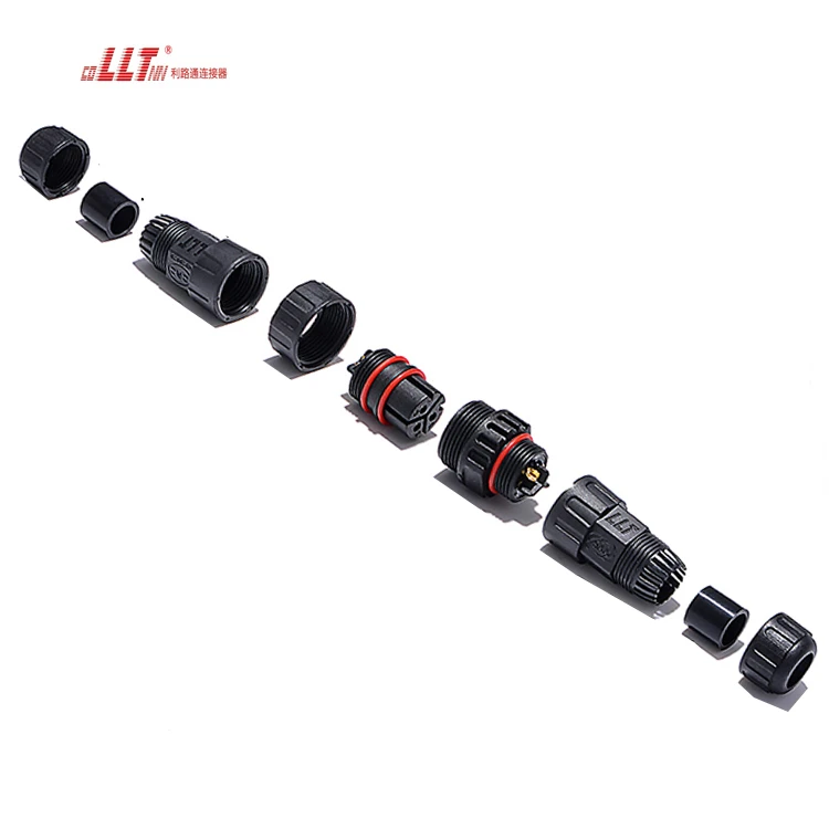 LLT Electrical  M25 35A 600V Circular Led Ip68 3pin Waterproof Cable  Connector detail 6