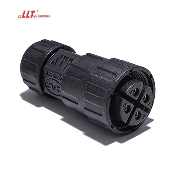 LLT M25 Circular 4pin IP68 Waterproof Electrical Male to Female Led Strip Assembly Connector detail 4