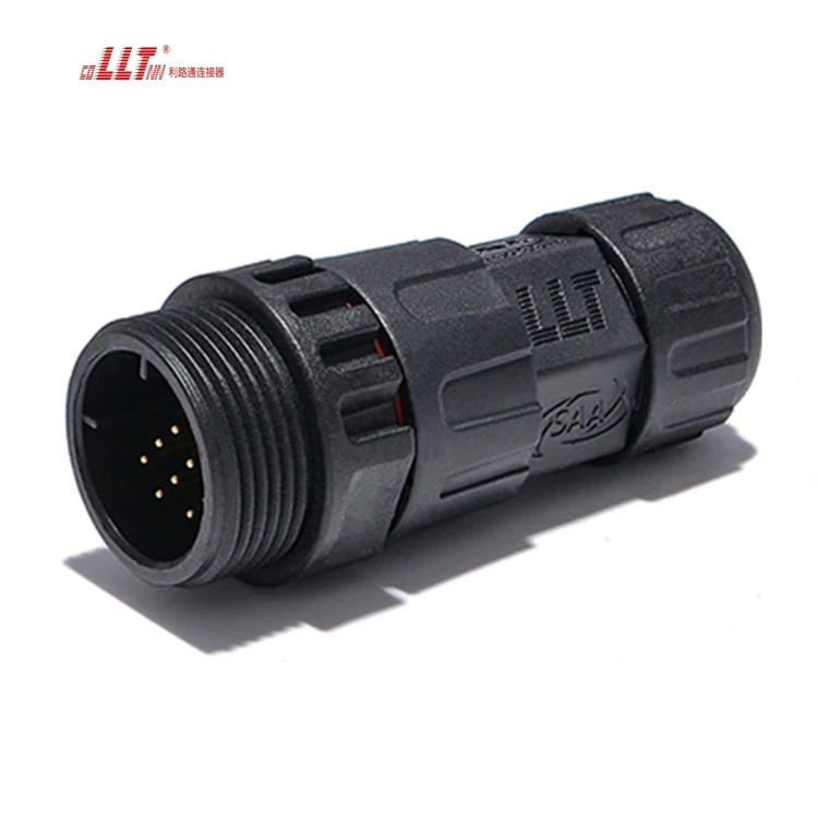 LLT M25 10pin 5A 110V thread lock male female electrical wire connector detail 5