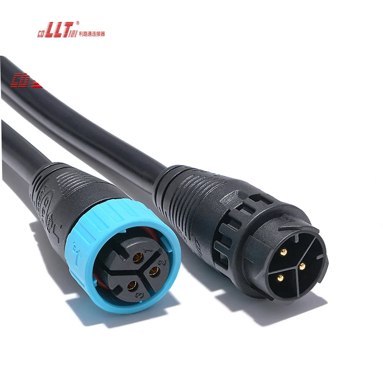 LLT 3pin M25 Inverter Industrial Adapter Led Light IP68 Waterproof Cable Connector thumbnail