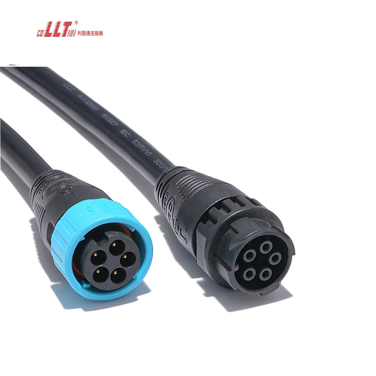 5pin M25 LLT Quick Power Waterproof  Cable Connector thumbnail