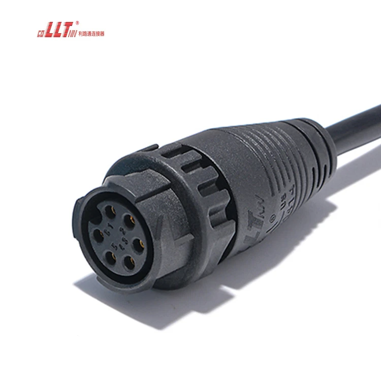 LLT 6pin M25 Male Female 20A Round Led Cable Connector Quick  Plastic Cable Plug detail 2