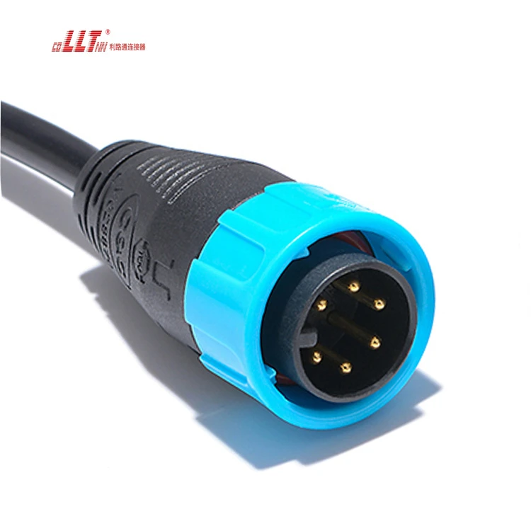 LLT 6pin M25 Male Female 20A Round Led Cable Connector Quick  Plastic Cable Plug detail 3