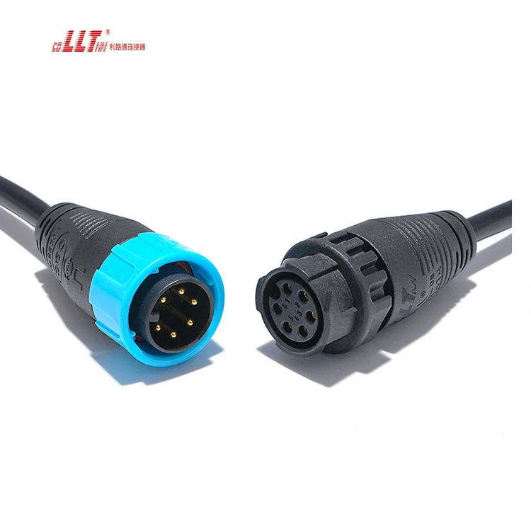 LLT 6pin M25 Male Female 20A Round Led Cable Connector Quick  Plastic Cable Plug detail 4