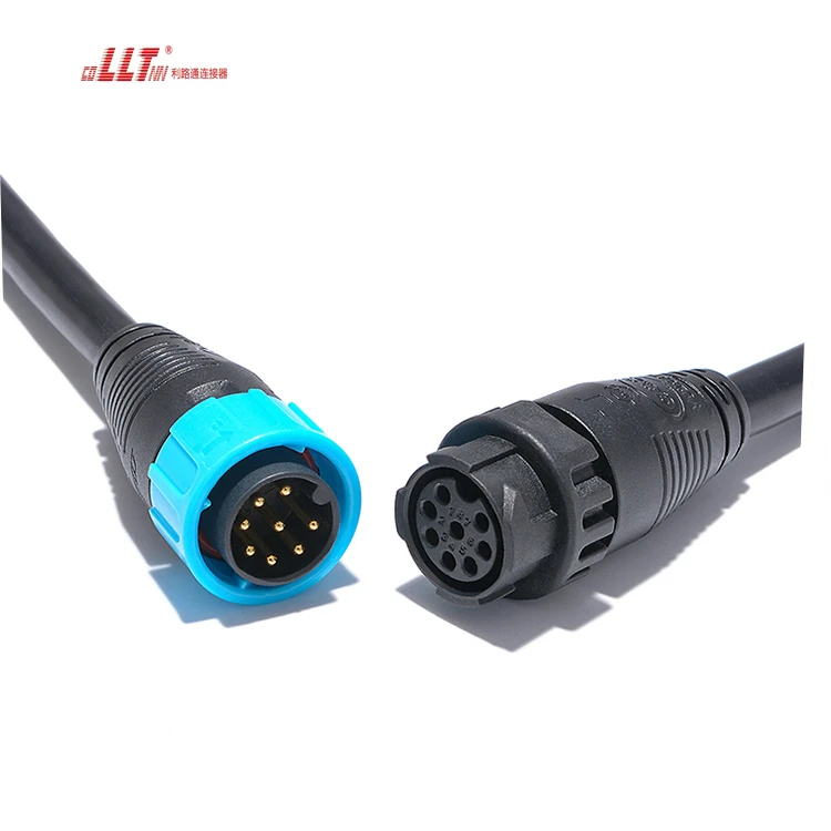 LLT 8pin M25 Electrical Strip Led Plug IP67 Waterproof Push Cable Connector for Solar Inverter detail 2