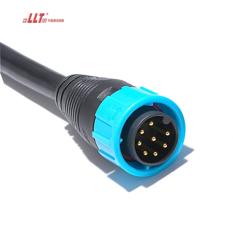 LLT 8pin M25 Electrical Strip Led Plug IP67 Waterproof Push Cable Connector for Solar Inverter detail 3