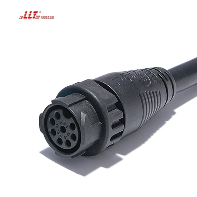 LLT 8pin M25 Electrical Strip Led Plug IP67 Waterproof Push Cable Connector for Solar Inverter detail 4