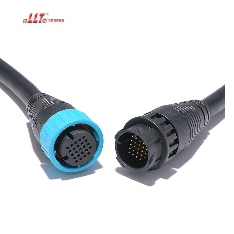 M25 Multi-pin 24pin Small Ampere Cable Molded Strip Cable  Watertight Cable Connector for signal transmission detail 2