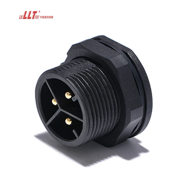 3 Pin IP68 Waterproof Panel M25 Male Socket Female  Industry Power Panel Connector detail 5