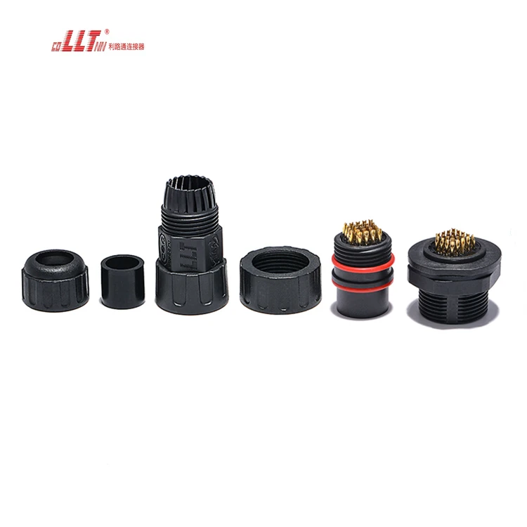 M25 24pin Multi-pin Small Ampere 5A signal  Multimedia Audio  Low Voltage Waterproof Panel Mount Connector detail 3