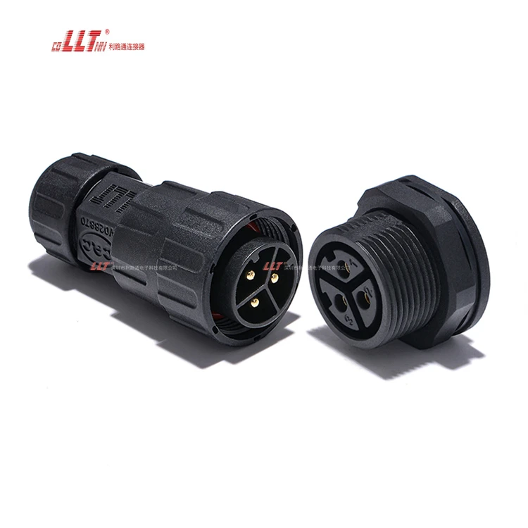 LLT M25 3pin Electrical Panel  Wall Mount Indoor Outdoor Panel Mount Waterproof Connector thumbnail