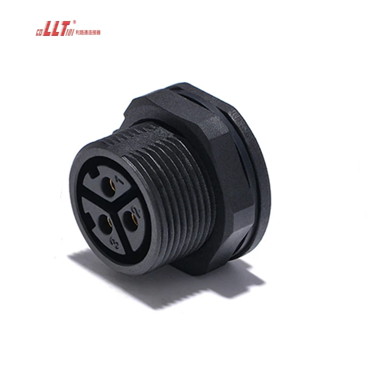 LLT M25 3pin Electrical Panel  Wall Mount Indoor Outdoor Panel Mount Waterproof Connector detail 5