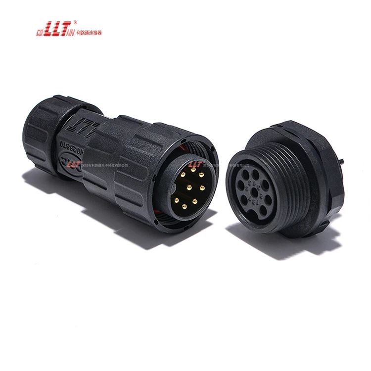 LLT M25 8pin Female Panel Waterproof Power Line Connector Aviation Plug Terminal Block for circuit Connections thumbnail