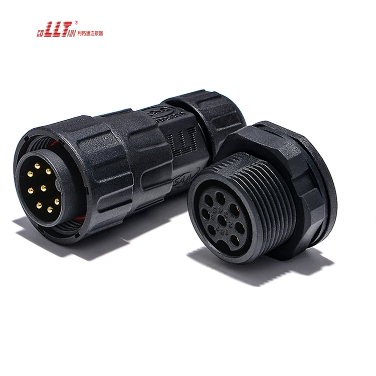 LLT M25 8pin Female Panel Waterproof Power Line Connector Aviation Plug Terminal Block for circuit Connections detail 2