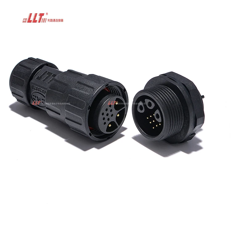 LLT 3+9 Pin M25  Aviation Male Female Panel Mount IP68 Waterproof Plug power Signal Panel Connector thumbnail