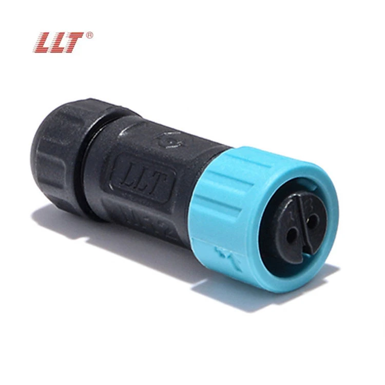 LLT M12 2 Pin Push Lock IP67 IP68 Rear male panel Waterproof Connector detail 6