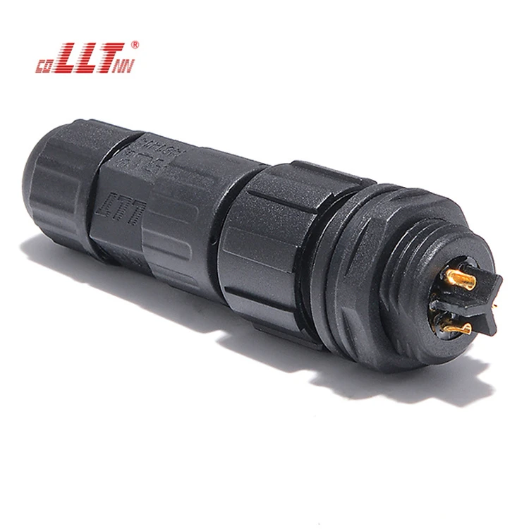 LLT M16 250V 15A 3 Pin Thread Lock IP67 Rated Waterproof Rear Panel Mount Connector thumbnail