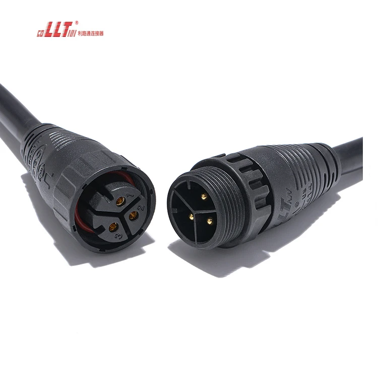 LLT 3 Wire Connector  M25  Plastic Indoor Outdoor IP67 Waterproof Electrical Cable Connector detail 5