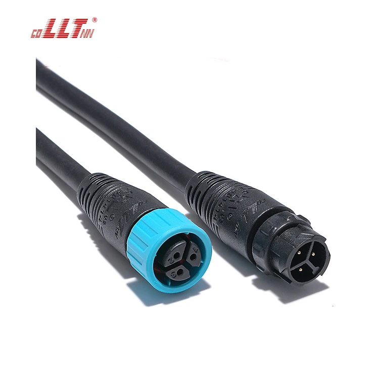 LLT M16 250V 15A 3 Pin Push Lock IP65 IP67 Waterproof Cable Connector for Lighting thumbnail