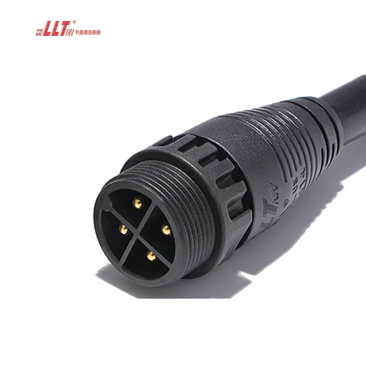 Lilutong Waterproof Power Cable Connector M25 4 Pin Outdoor Cable Connector Led Strip Cable Connector detail 4