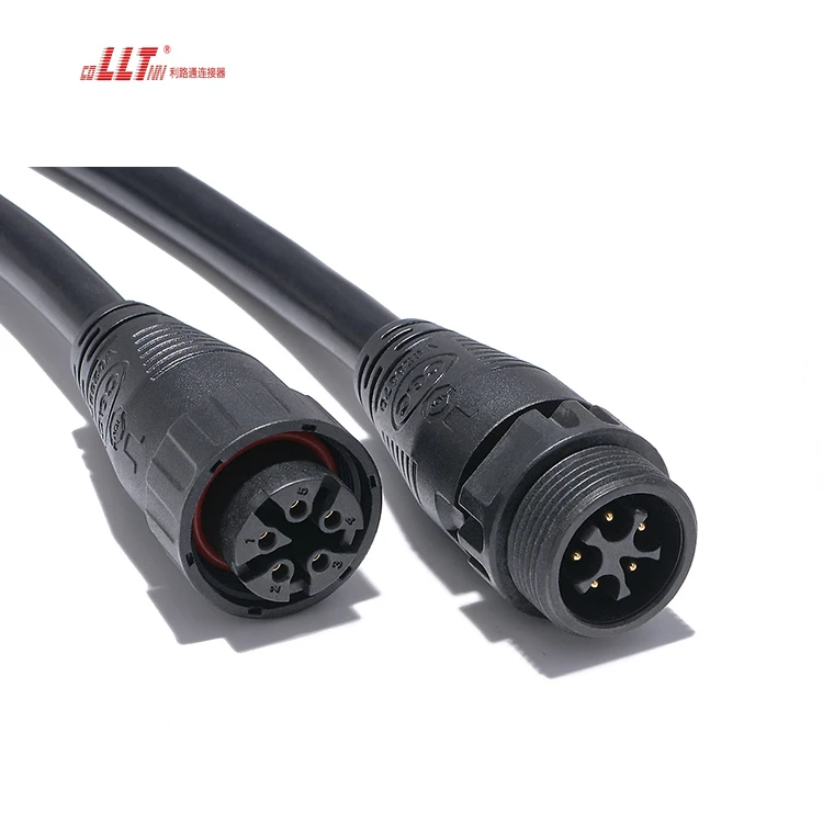 5pin M25 Extension  Male to Female Cable 20A IP67 Waterproof  Electrical Cable Connector thumbnail