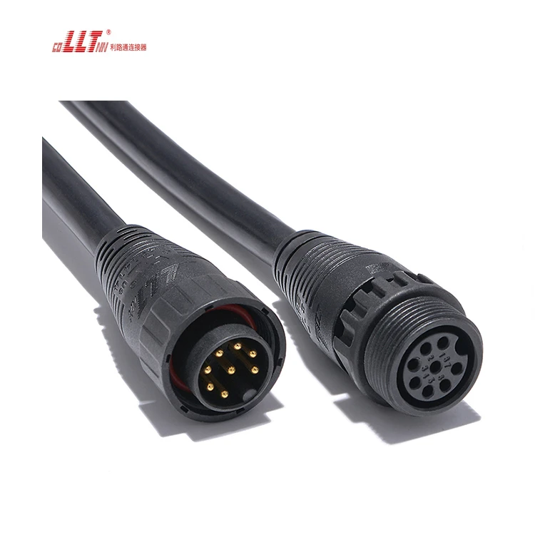 LLT 8pin Outdoor Cable  M25 Led Injection Cable Power IP67 Watertight Cable Connector thumbnail