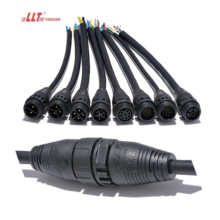LLT 8pin Outdoor Cable  M25 Led Injection Cable Power IP67 Watertight Cable Connector detail 5