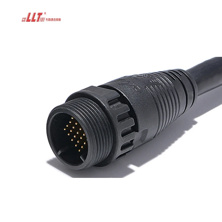 LLT M25 Multipin 24pin Small Ampere 5A Data Cable Connector IP68 IP67 Waterproof Plug Male Female  Cable Connector detail 4