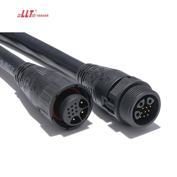 LLT 3+8pin 20A Plus 5A  M25 Power signal Electrical  Waterproof Plug Led Light  Cable  Watertight Cable Connector thumbnail