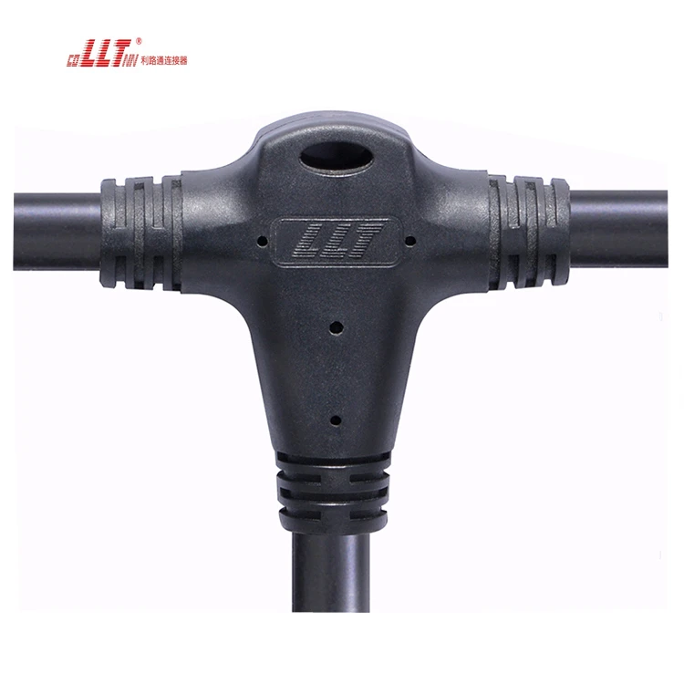 LLT T Shape 3way Automotive Led Splitter IP67 Waterproof  Cable Connector detail 3