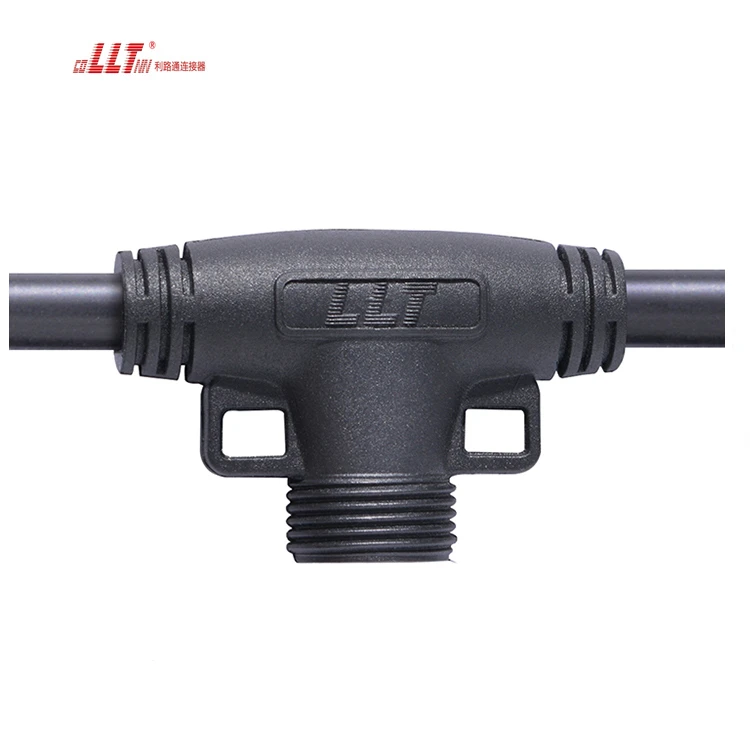 M19  Multiple T Splitter 3pin Circular Cable Connector Power Led IP67 Watertight Cable Connector detail 2