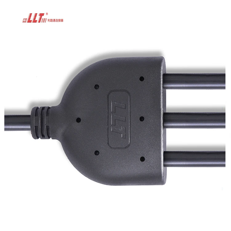 LLT Y  1 Output 3 Distributor 2pin Splitter IP67 Waterproof Led Cable Connector for Illumination detail 4