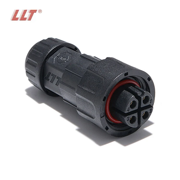 LLT Waterproof Connector M19 IP68 4Pin Line to line Male Female Plugs Socket Outdoor detail 4