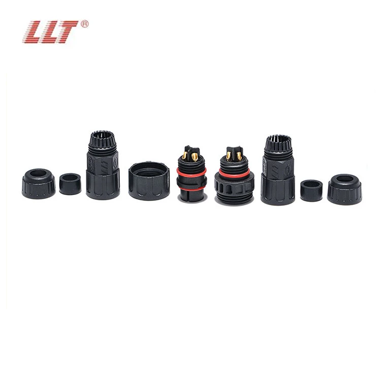 LLT M19 Circular Electrical Wire 2Pin 3 Pin Waterproof Male and Female Cable Connector for Led Garden Light detail 6