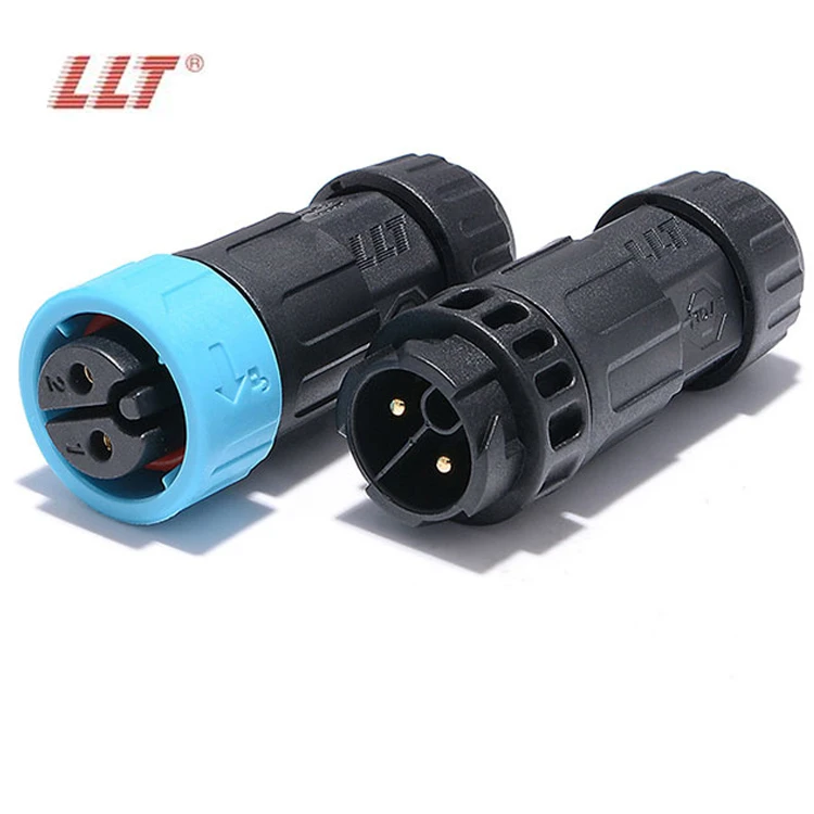 LLT M19 2 Pin LED Lighting Male Female Power Cable Assembly Fast Connecting Waterproof Connector thumbnail
