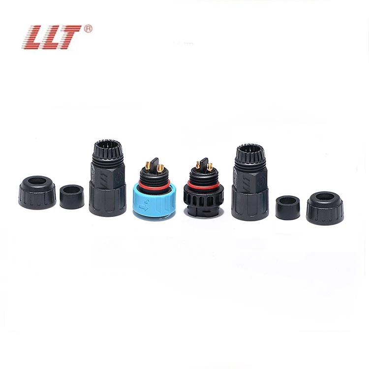 LLT M19 2 Pin LED Lighting Male Female Power Cable Assembly Fast Connecting Waterproof Connector detail 2