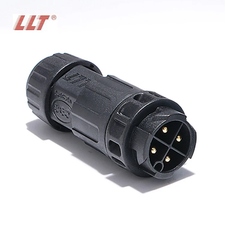 LLT M19 4Pin Assembly Connector Male and Female Push Lock Waterproof Plug for Cable Led Viewing Light detail 4