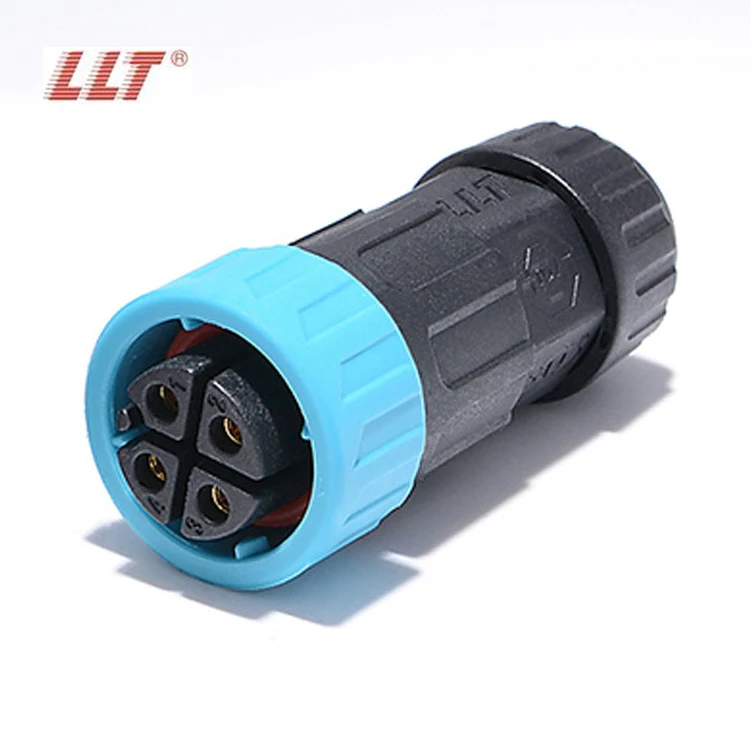 LLT M19 4Pin Assembly Connector Male and Female Push Lock Waterproof Plug for Cable Led Viewing Light detail 5