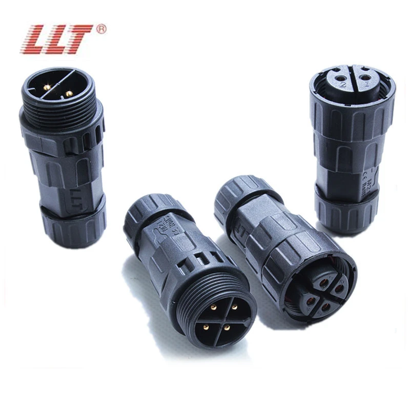LLT M25 Waterproof IP68 Male and Female Connectors 2 3 4 Core High Power Connector Power Socket detail 2