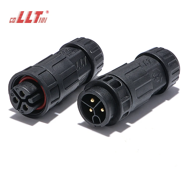 LLT M19 2 3 4 Pin Waterproof Connector IP68 Field Screw/Soldering Industrial Male Female Wire Plug thumbnail